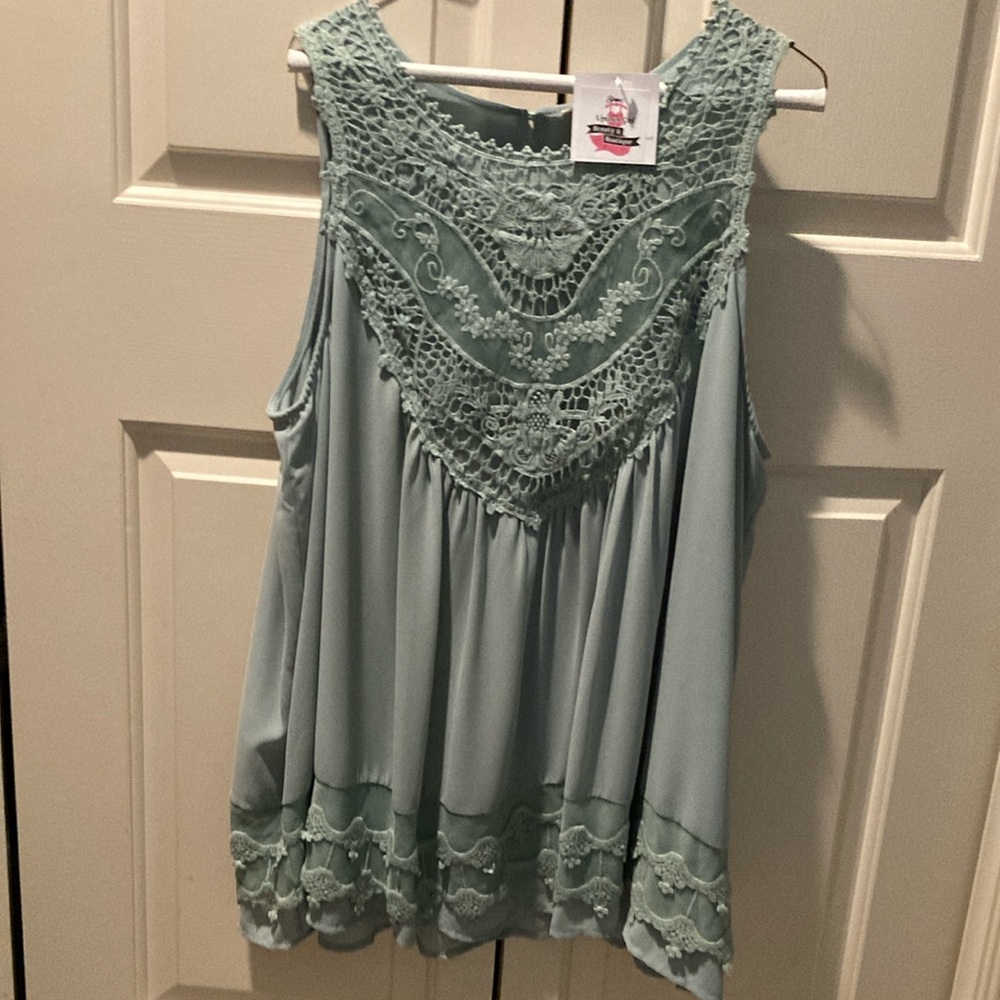 Entro sage green babydoll top